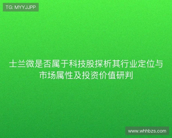 士兰微是否属于科技股探析其行业定位与市场属性及投资价值研判 士兰微是否属于科技股探析其行业定位与市场属性及投资价值研判